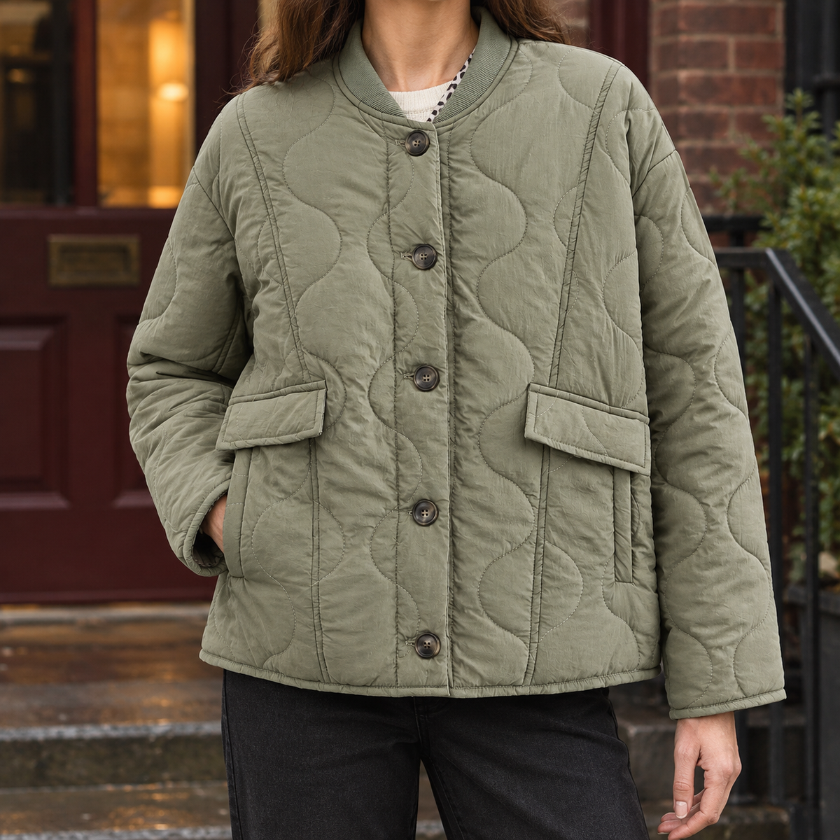 Portia-Pearl Quilted Jacket