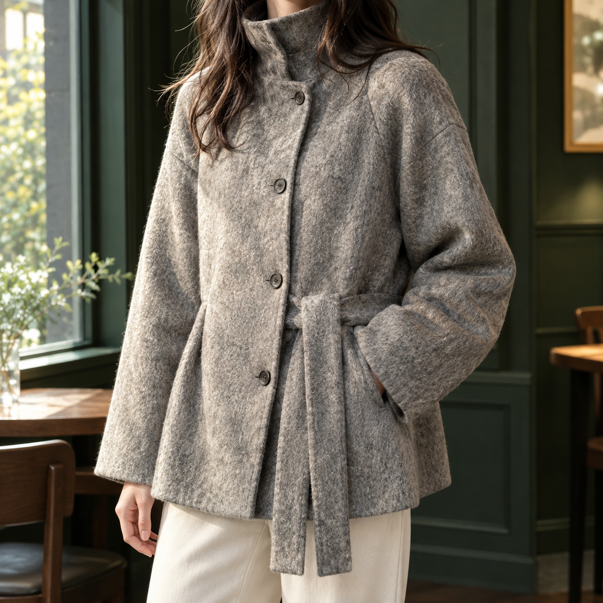 Thalia-Belle Cashmere-Feel Jacket