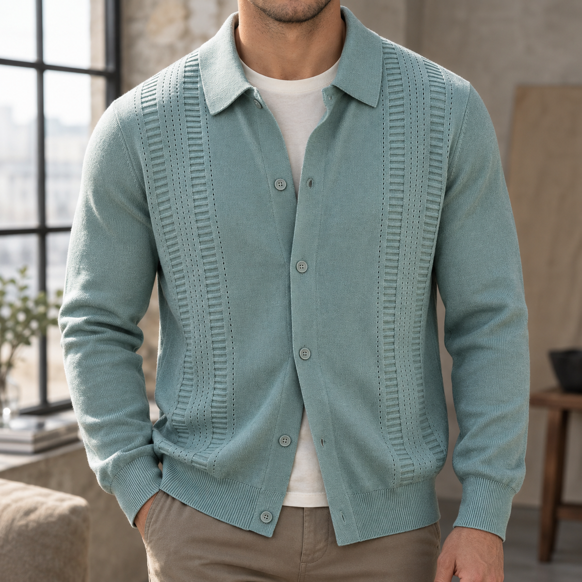 Finnian-Dean Textured Cardigan