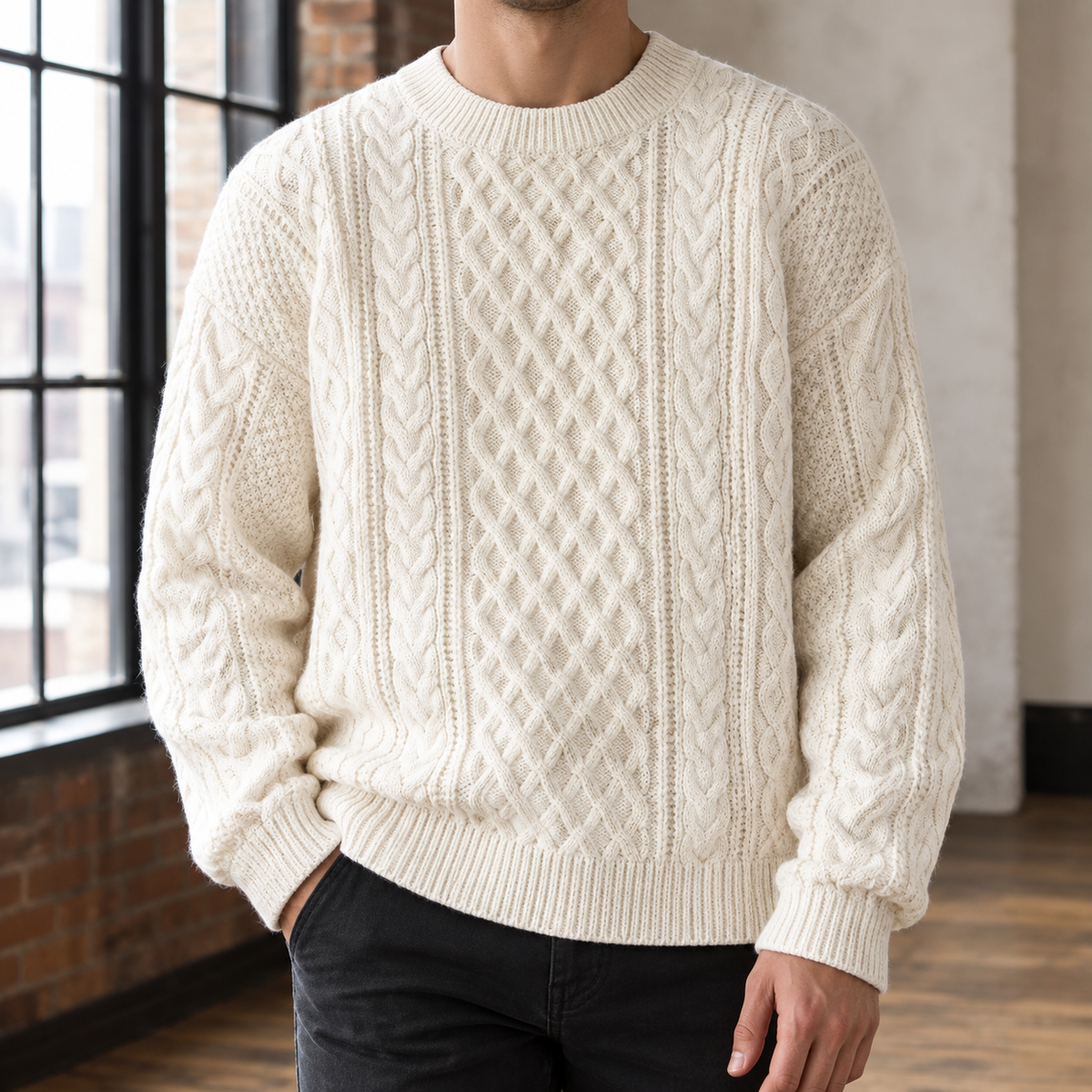 Remy-West Cable Knit Sweater
