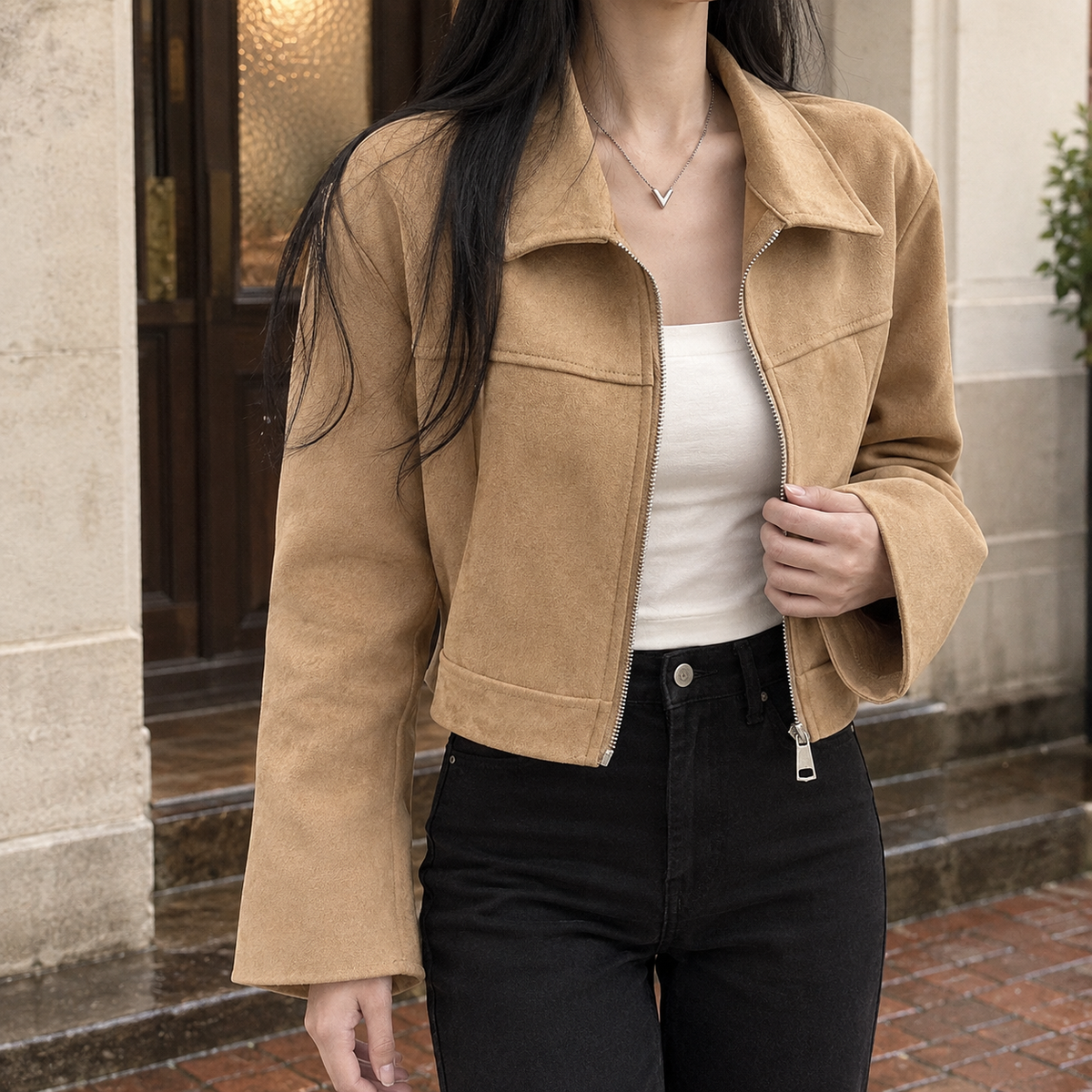 Violet Cropped Jacket