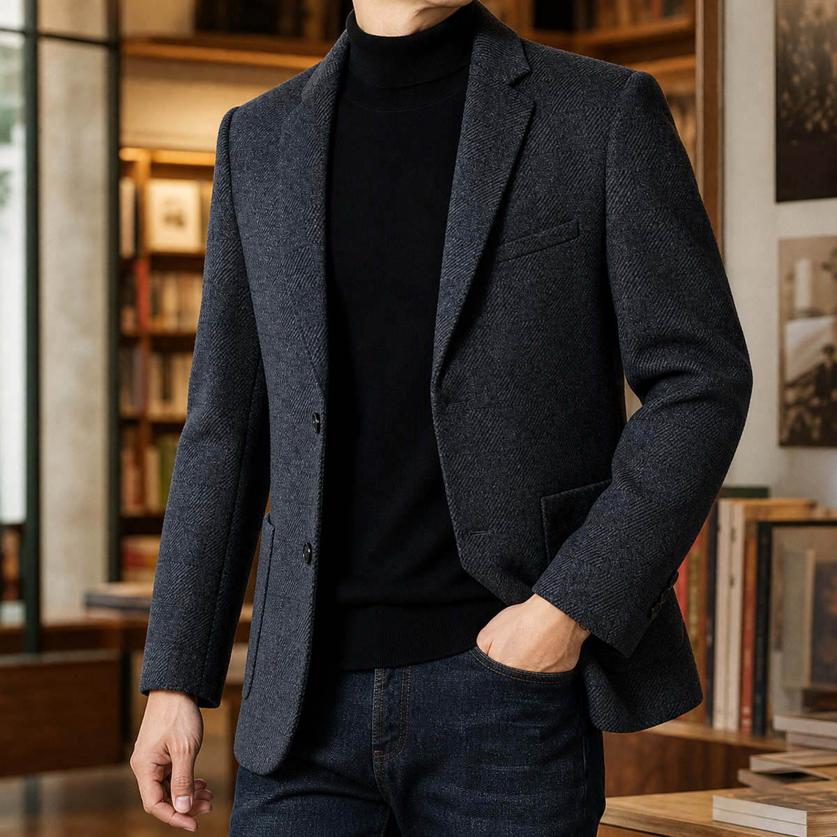 Gaspard Cashmere-Feel Blazer