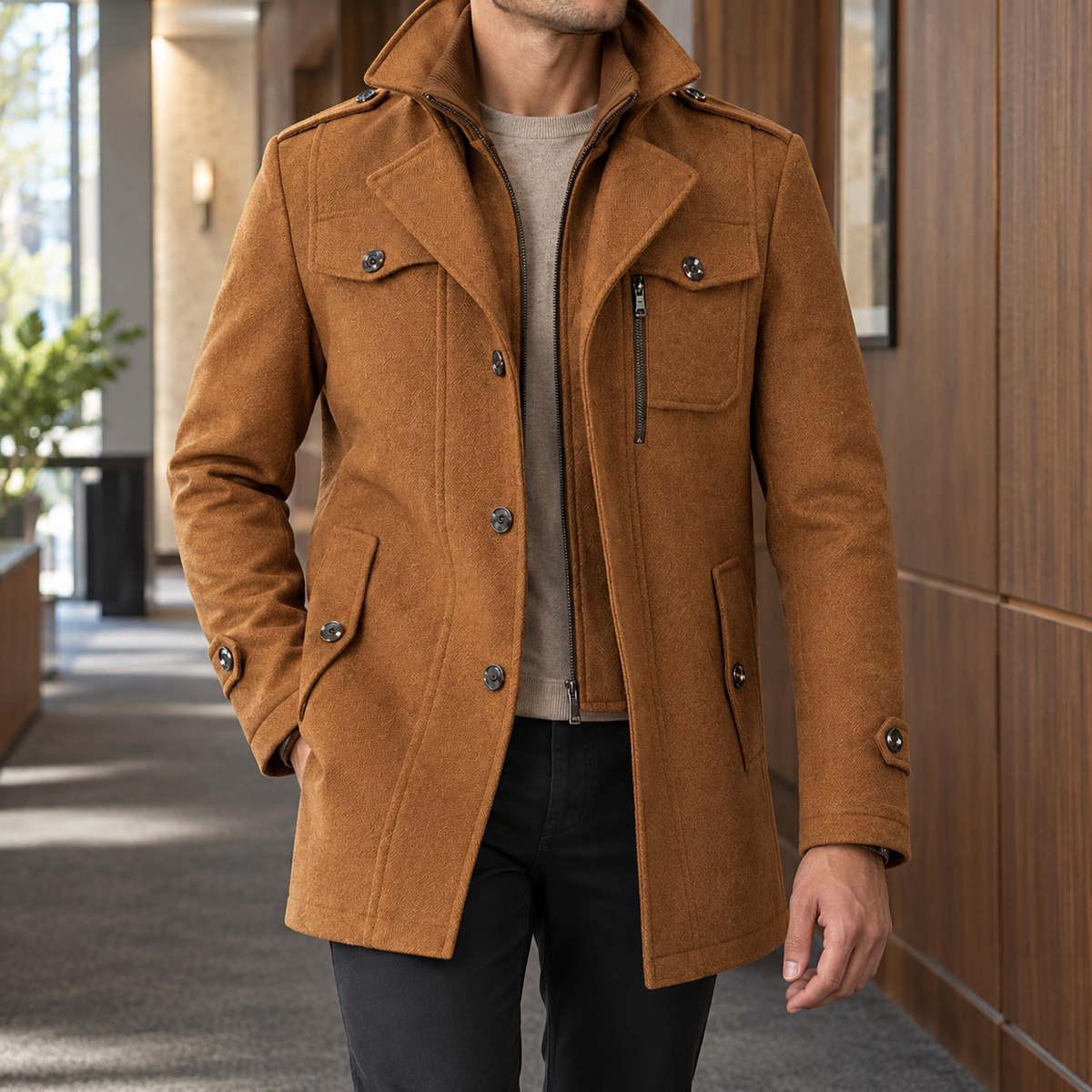Benjamin Double Collar Coat