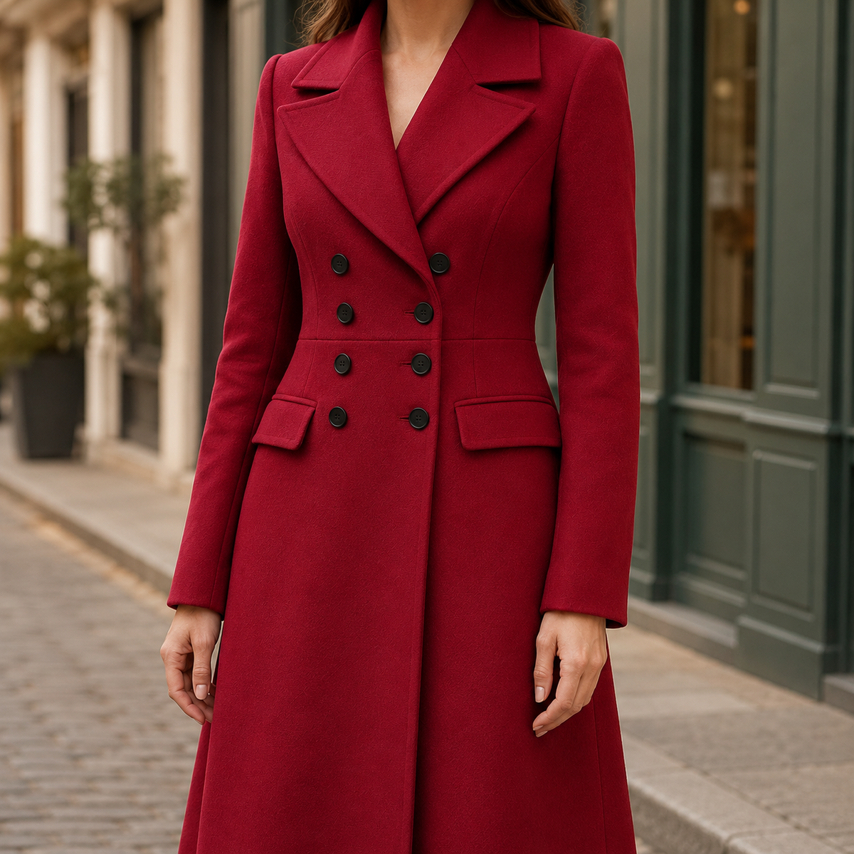 Meredith-Sage Double Breasted Overcoat