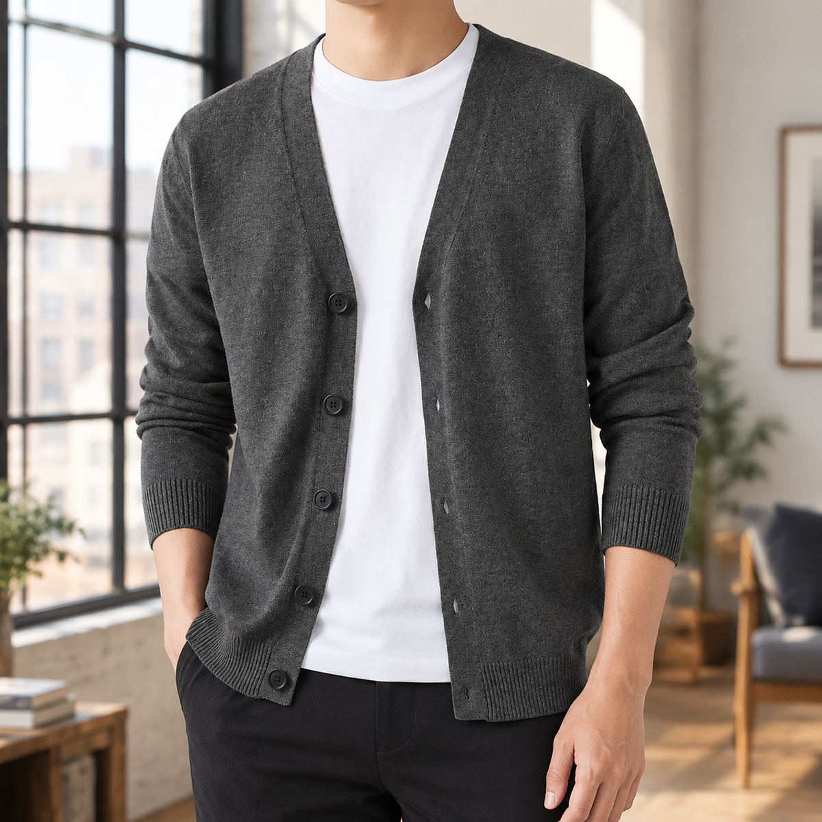 Pascal Button Front Cardigan