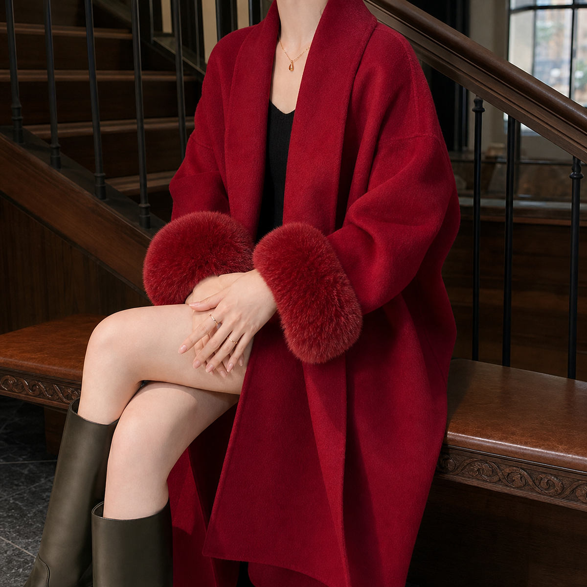 Eugenie Cashmere-Feel Coat