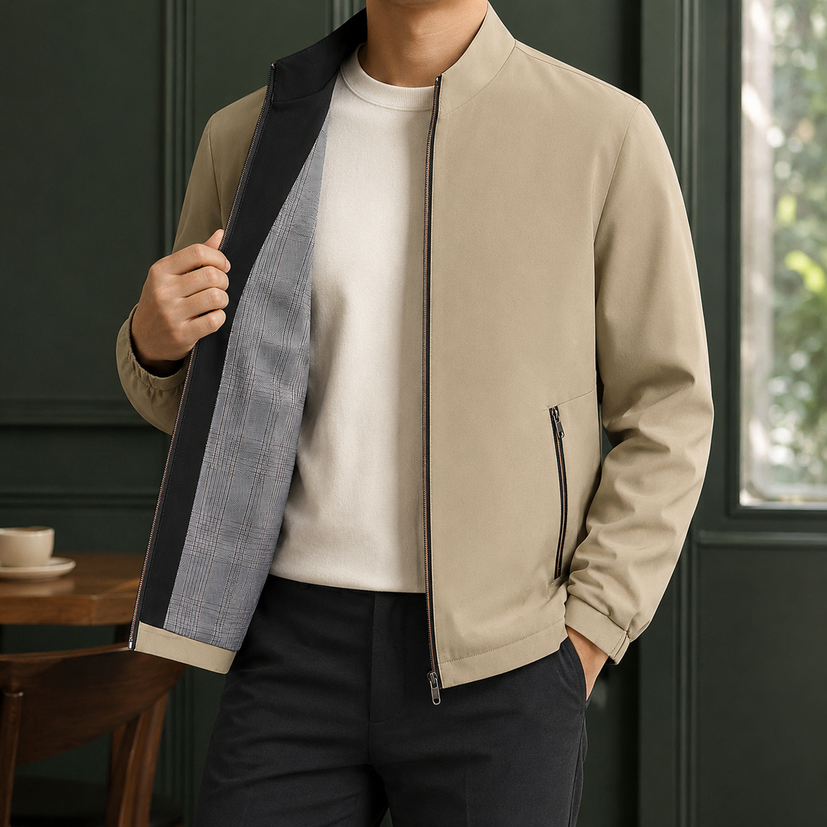 Theodric Stand Collar Jacket