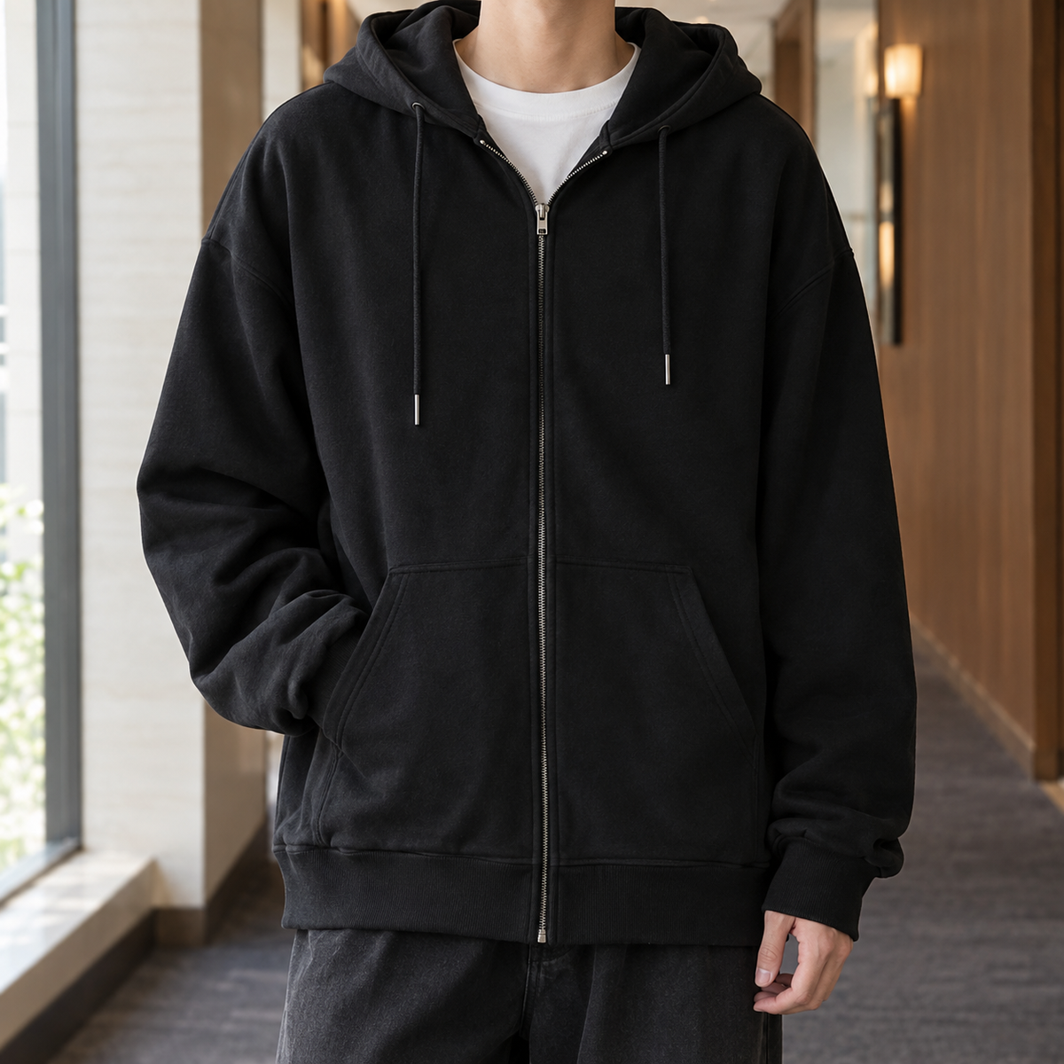 Harvey Hooded Zip Hoodie