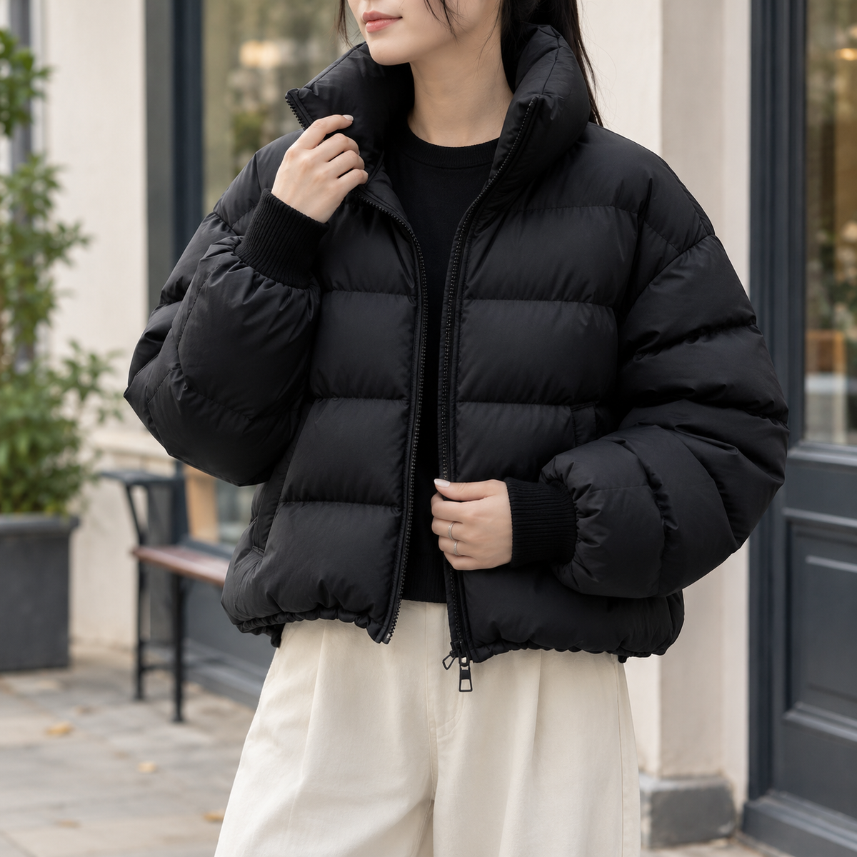 Meredith-Marie Quilted Puffer Jacket