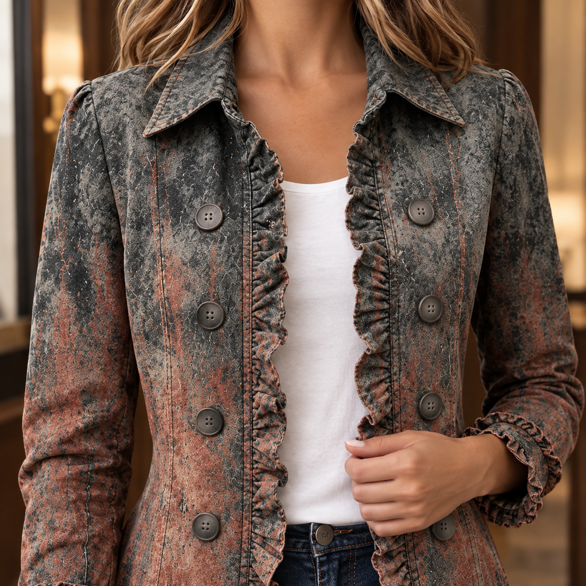 Serena-Rae Ruffle Jacket