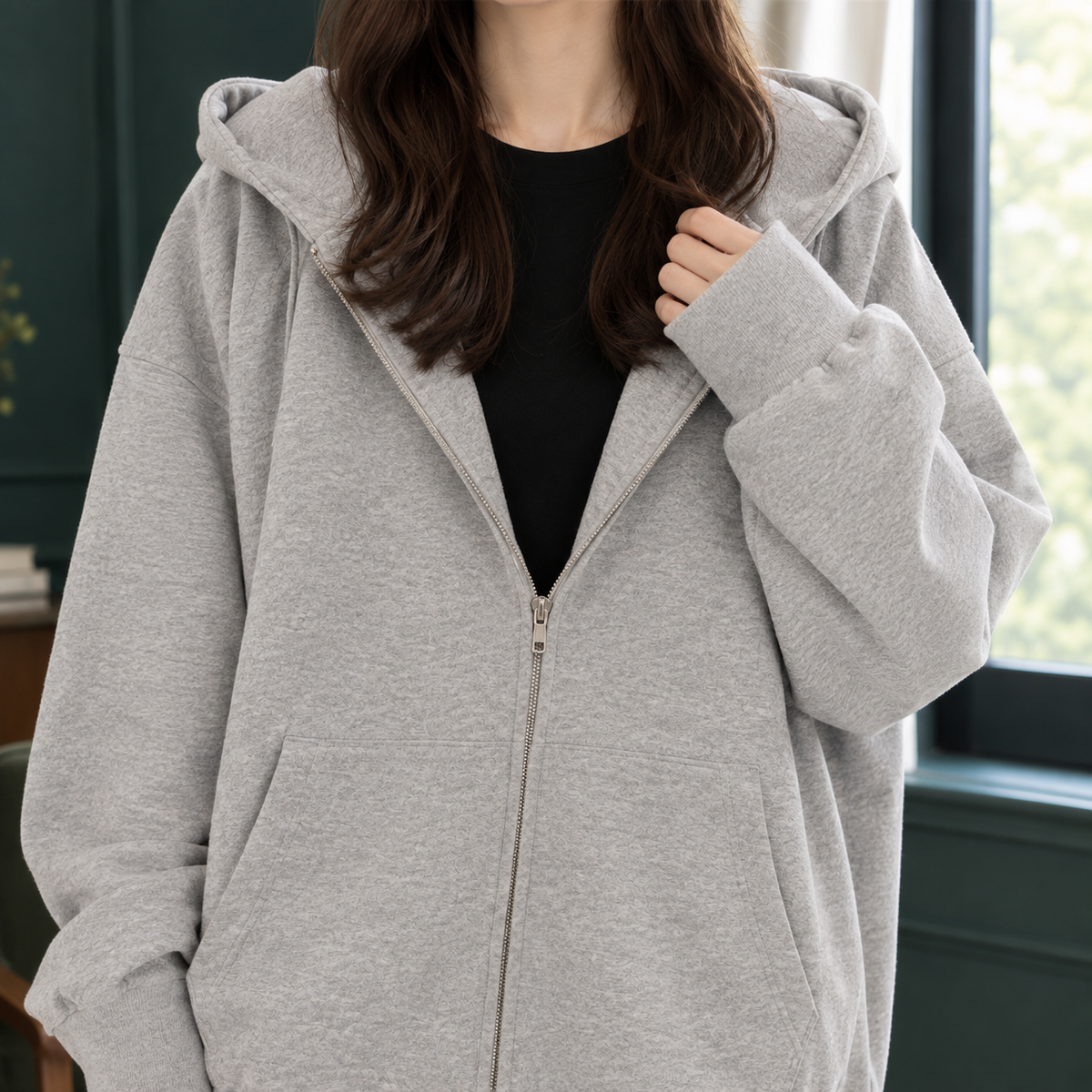 Lavinia-Mae Oversized Zip Hoodie