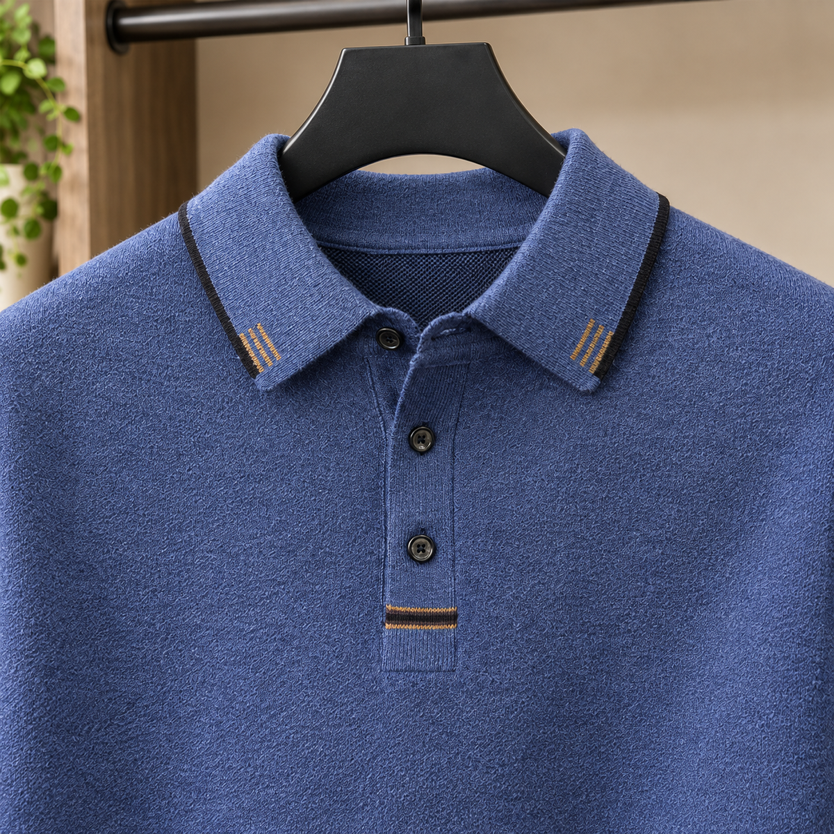 Brett Tipped Polo Sweater