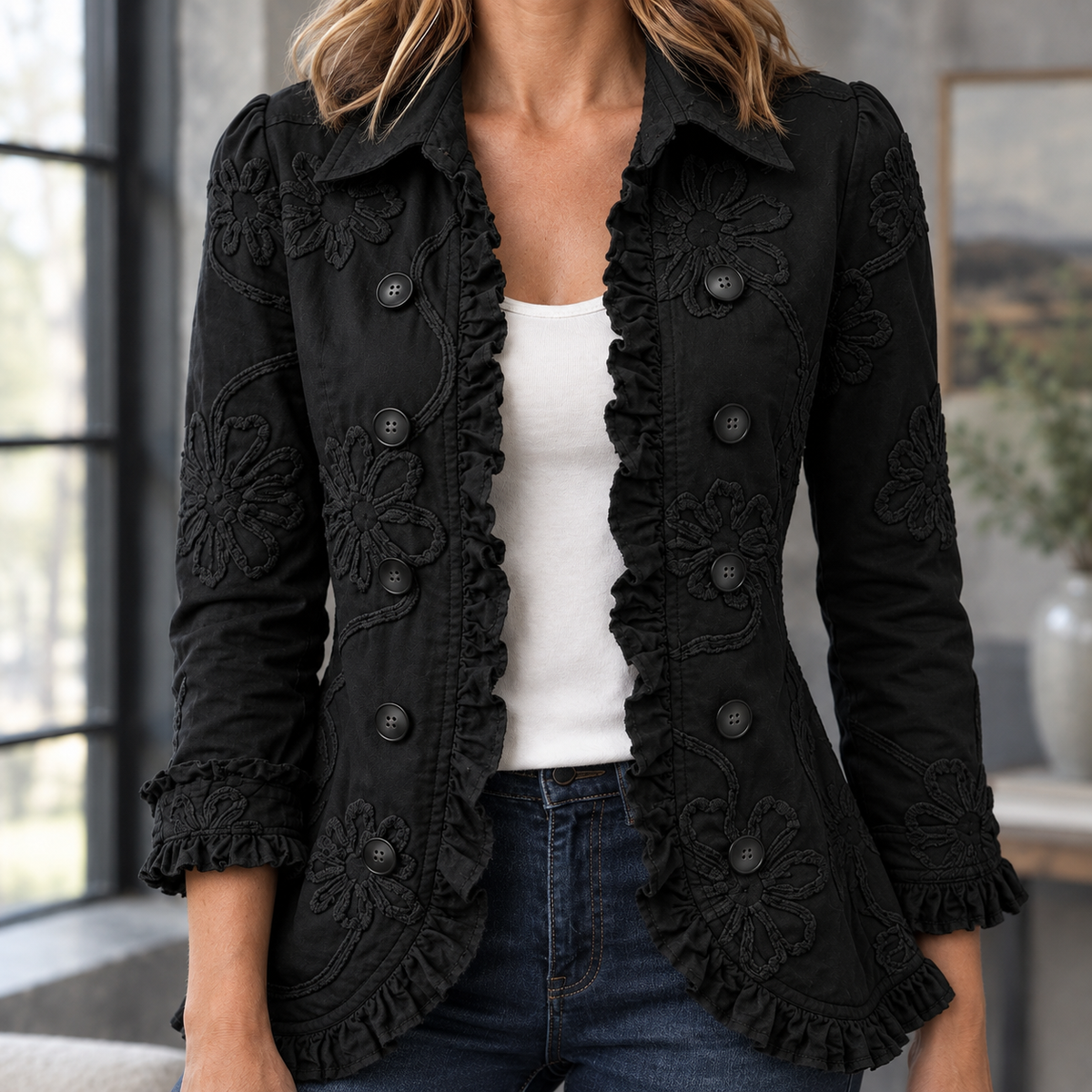 Hyacinth-Hope Floral Jacket