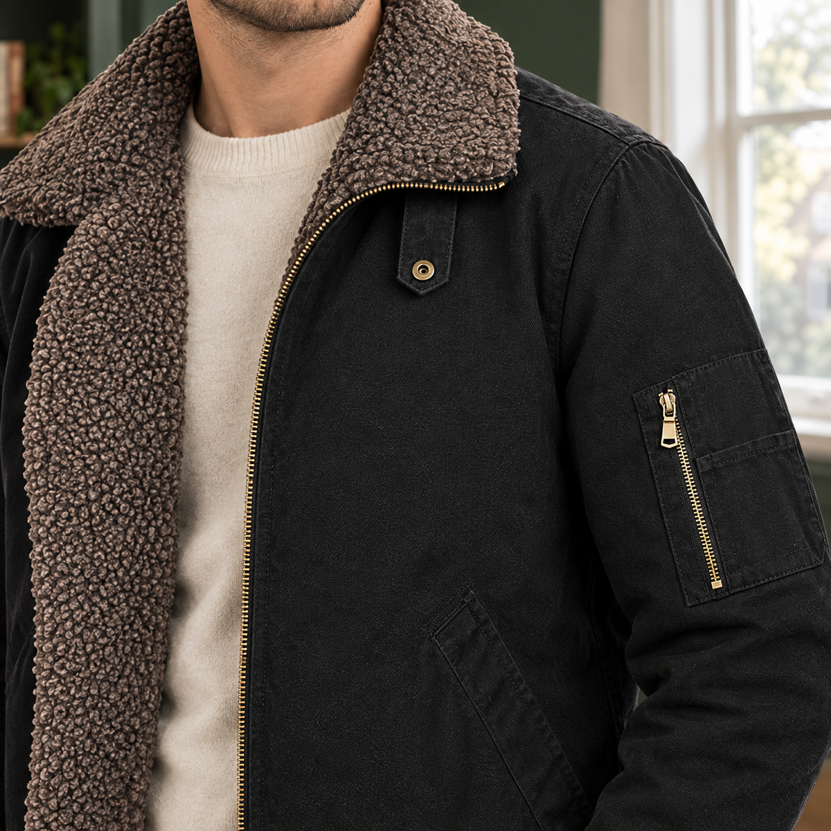 Tobias-Dean Fleece Bomber Jacket