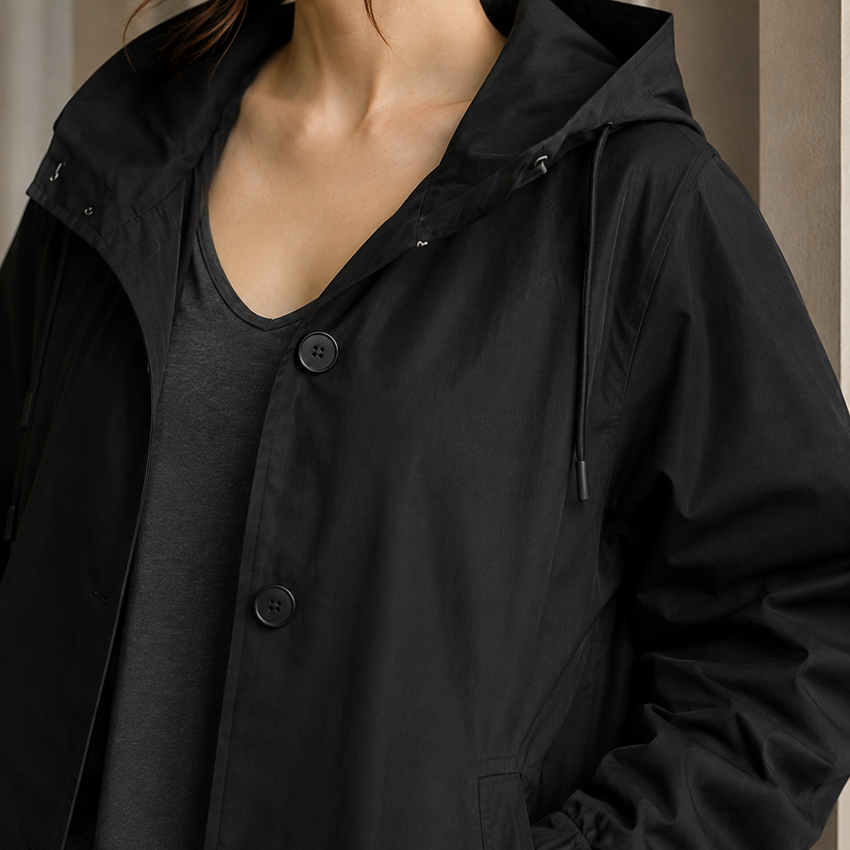 Zelda-Elise Hooded Overcoat