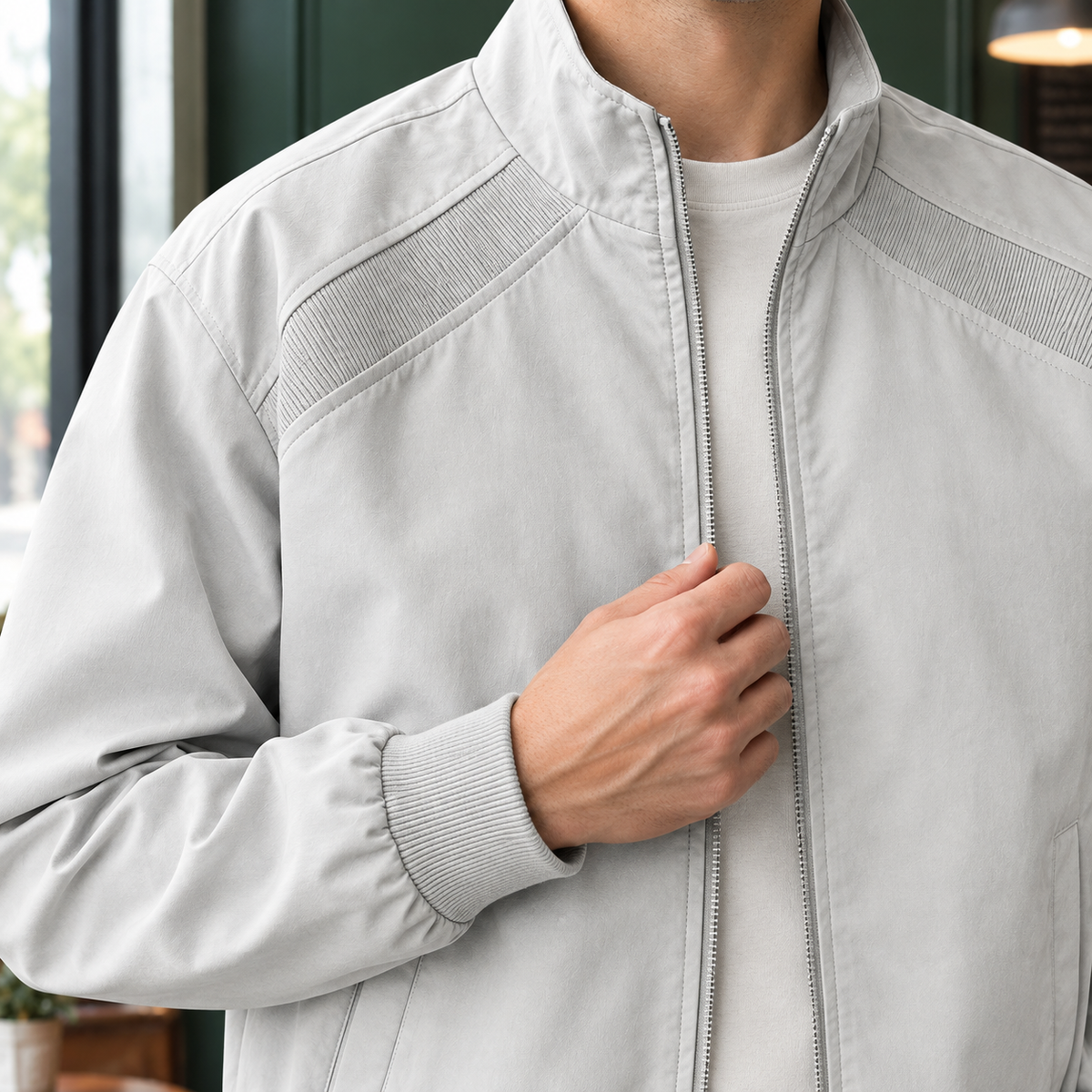 Ernest-Miles Ribbed Panel Jacket