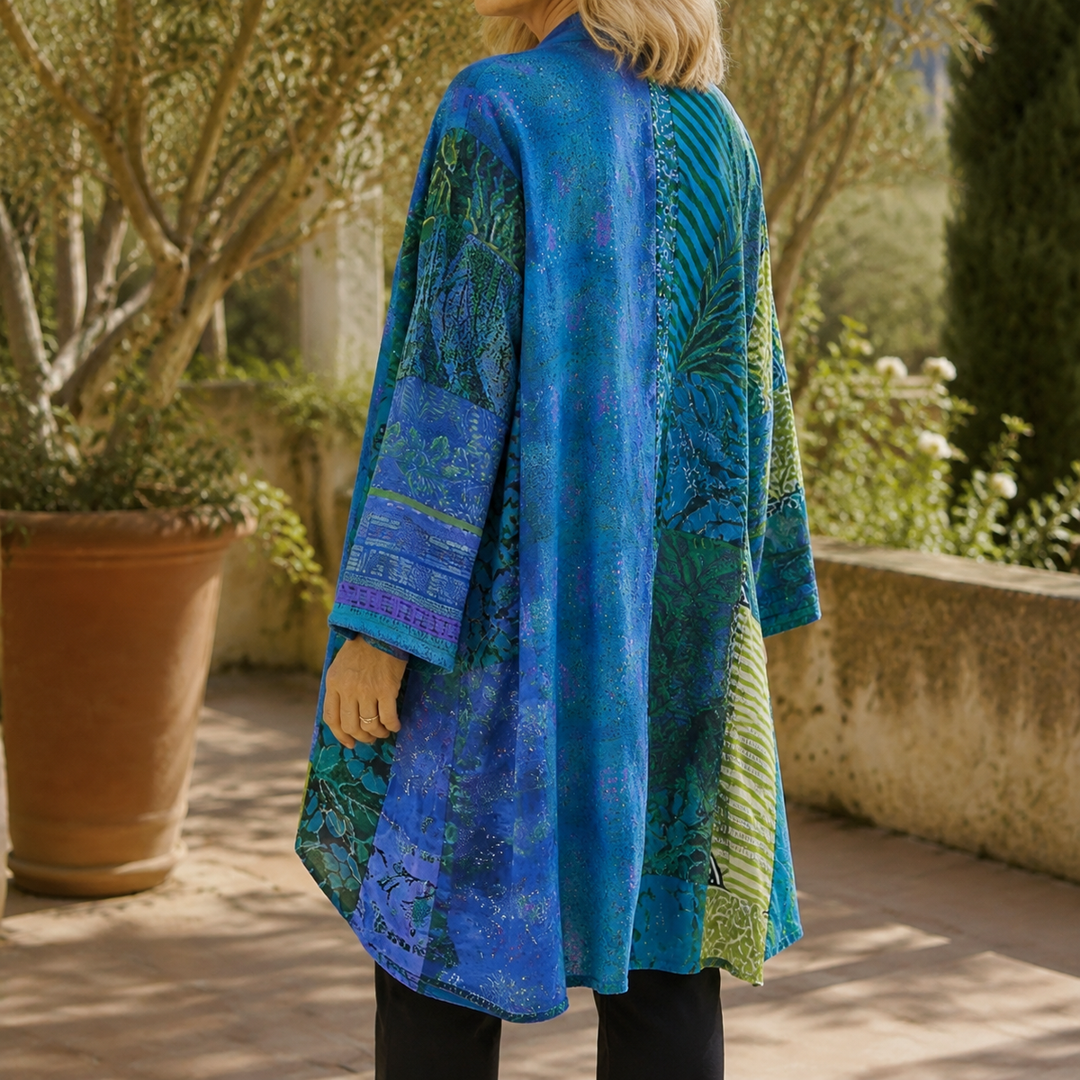 Sage Patchwork Cardigan