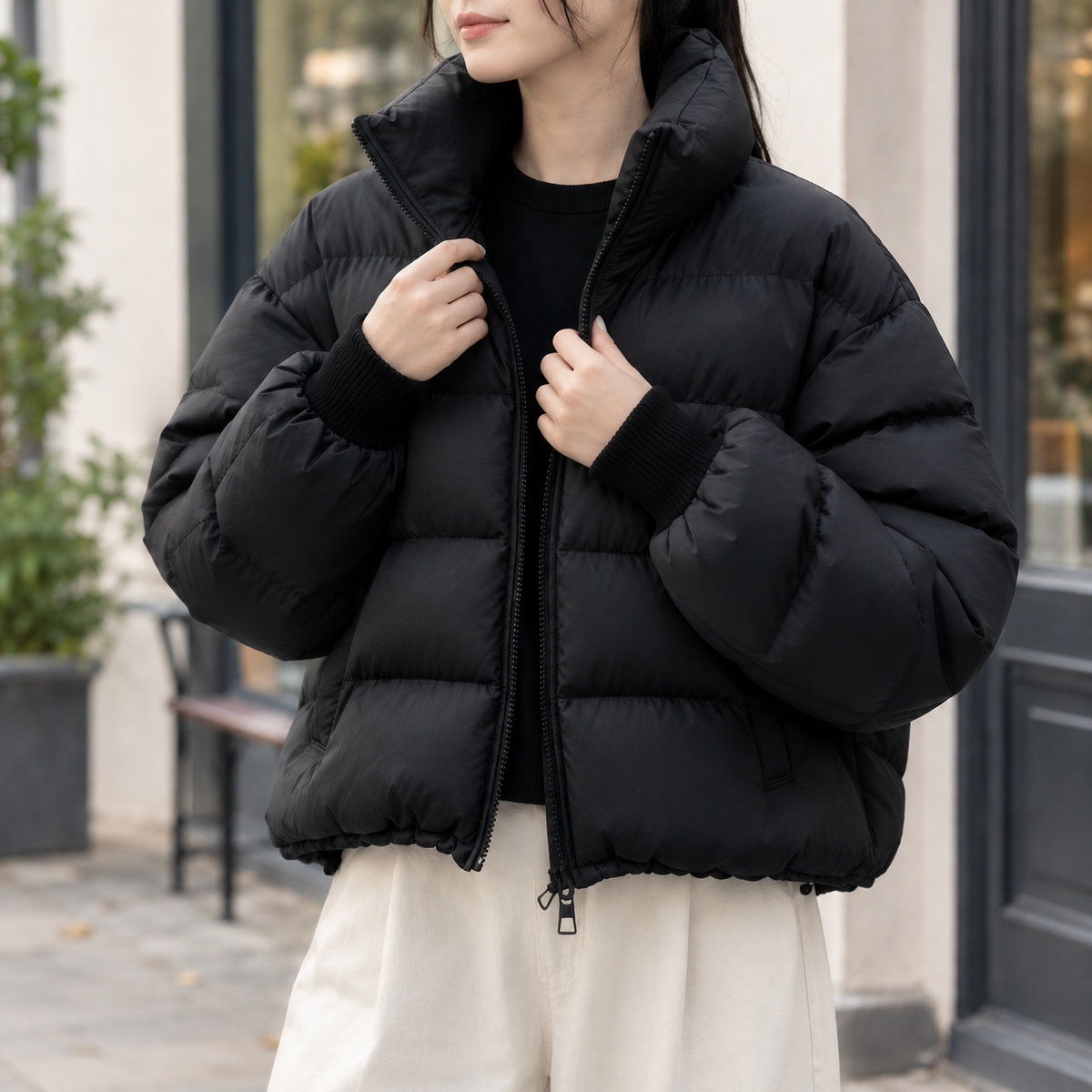 Meredith-Marie Quilted Puffer Jacket