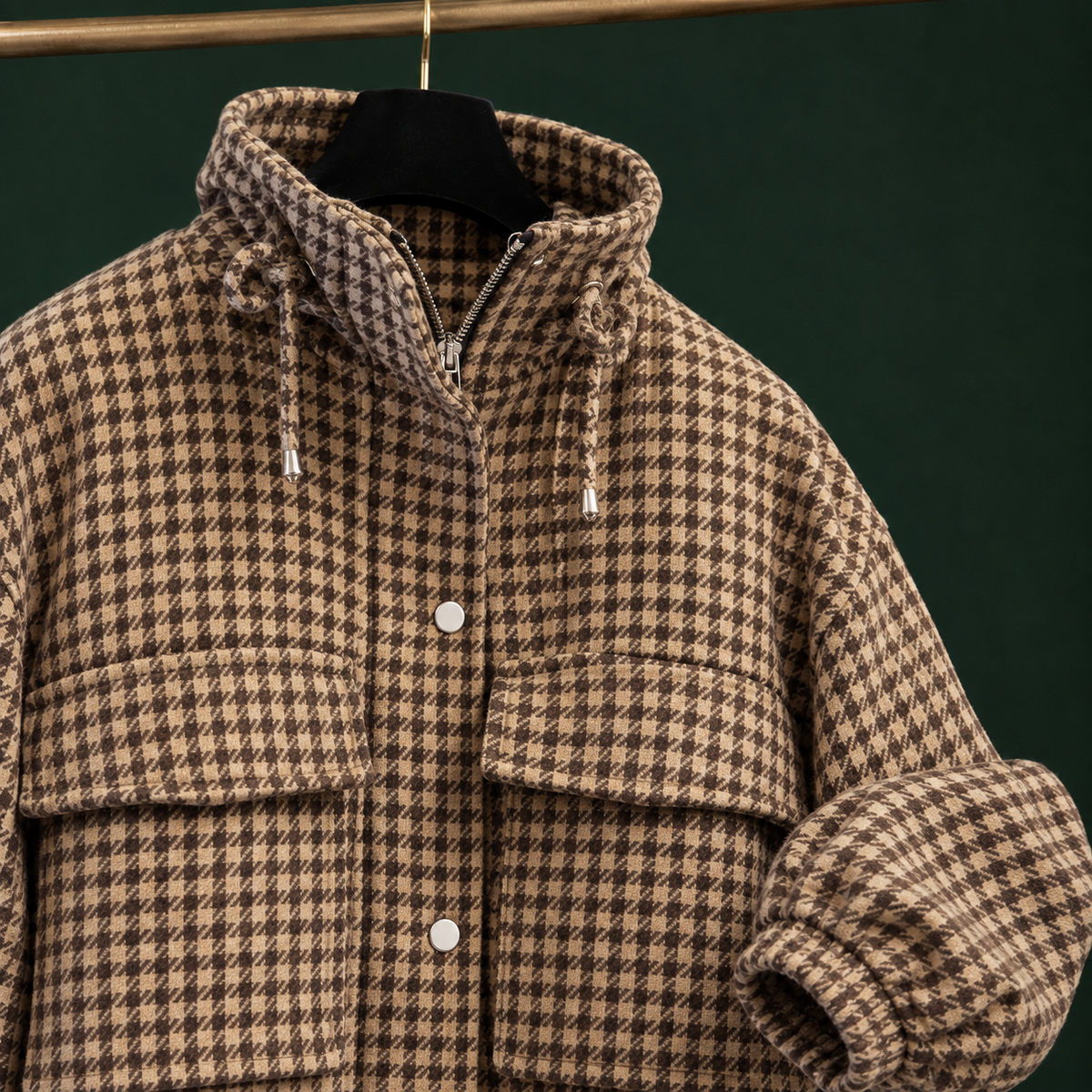 Fenna-Rose Houndstooth Utility Jacket
