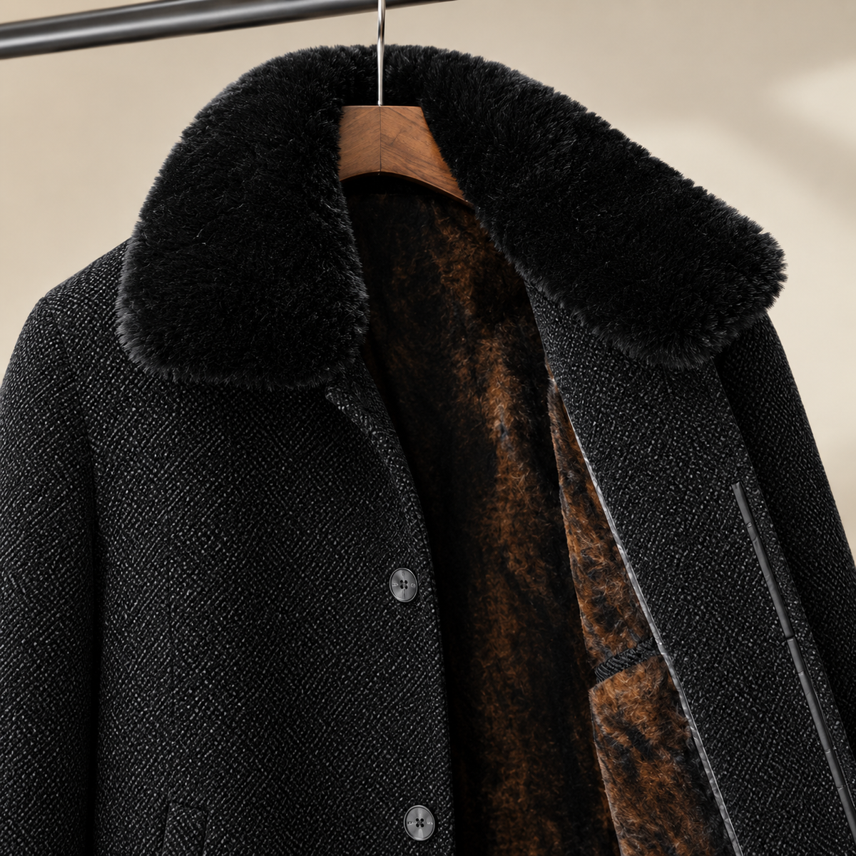 Herbert-York Plush Collar Coat