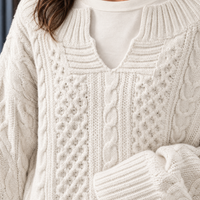 Fernanda-Pearl Cable Sweater