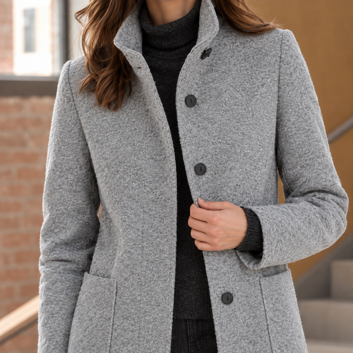 Cora Stand Collar Coat