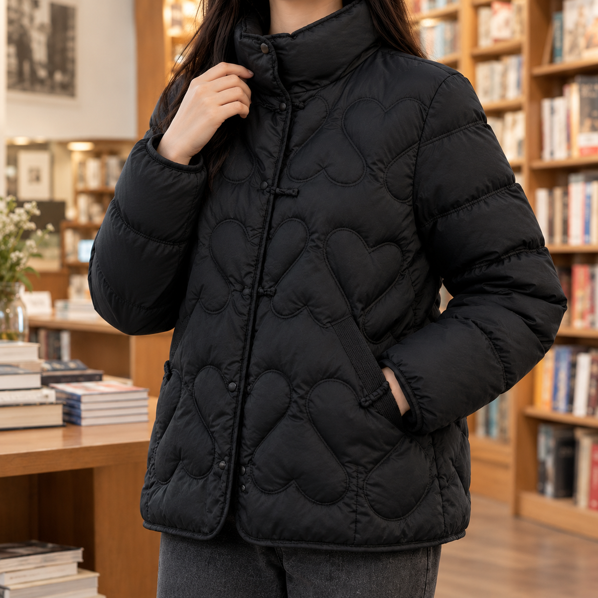 Severine-Eve Heart Quilted Jacket