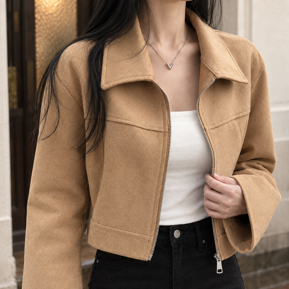 Violet Cropped Jacket