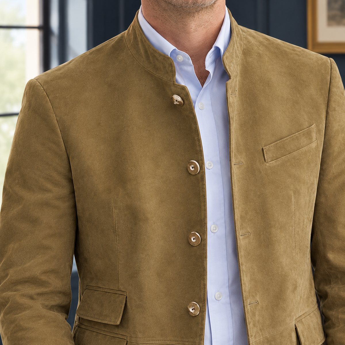 Barnabas-Ellis Stand Collar Blazer