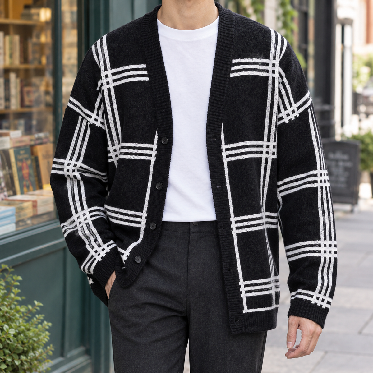 Solomon Plaid Cardigan