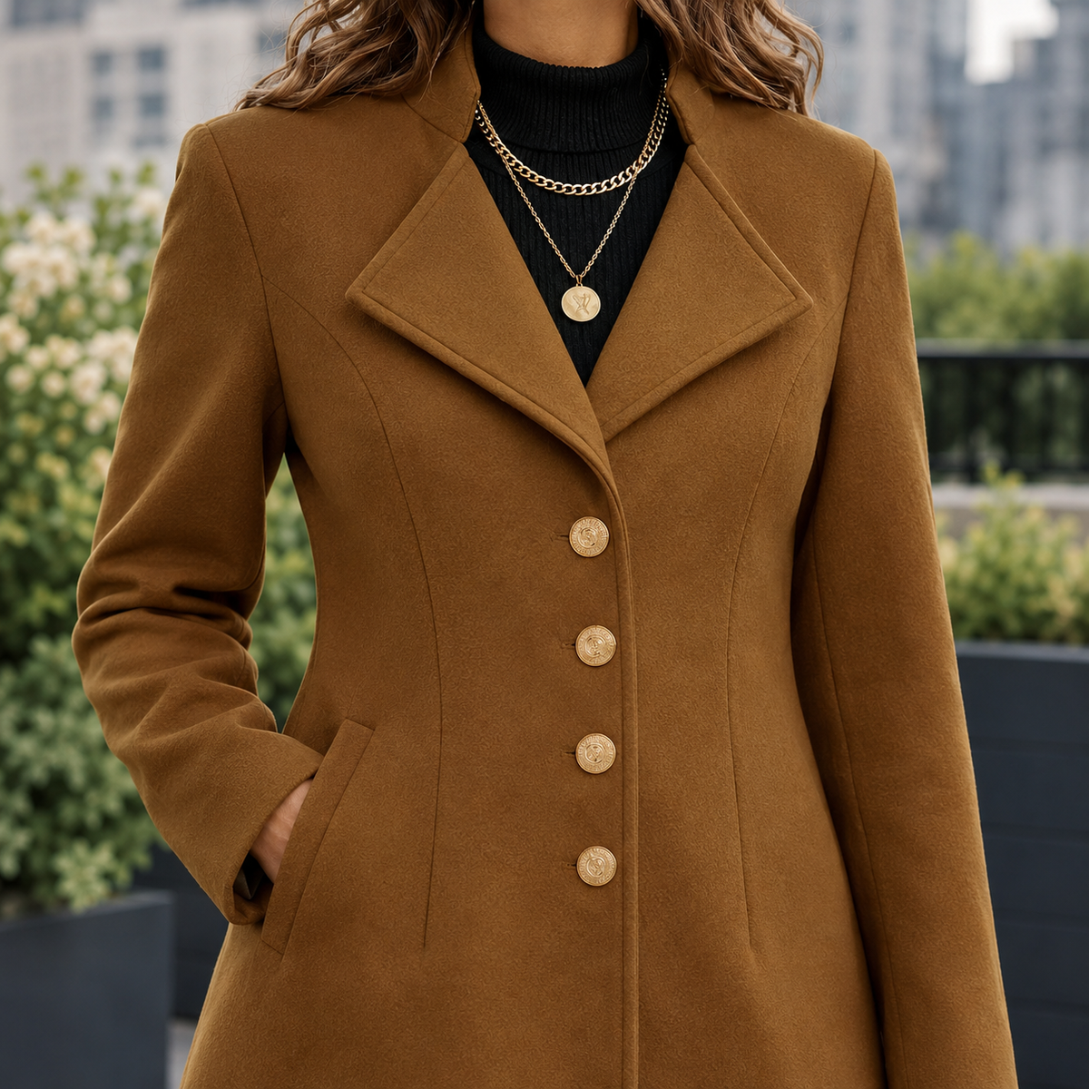 Giselle-Grace Wide Collar Coat
