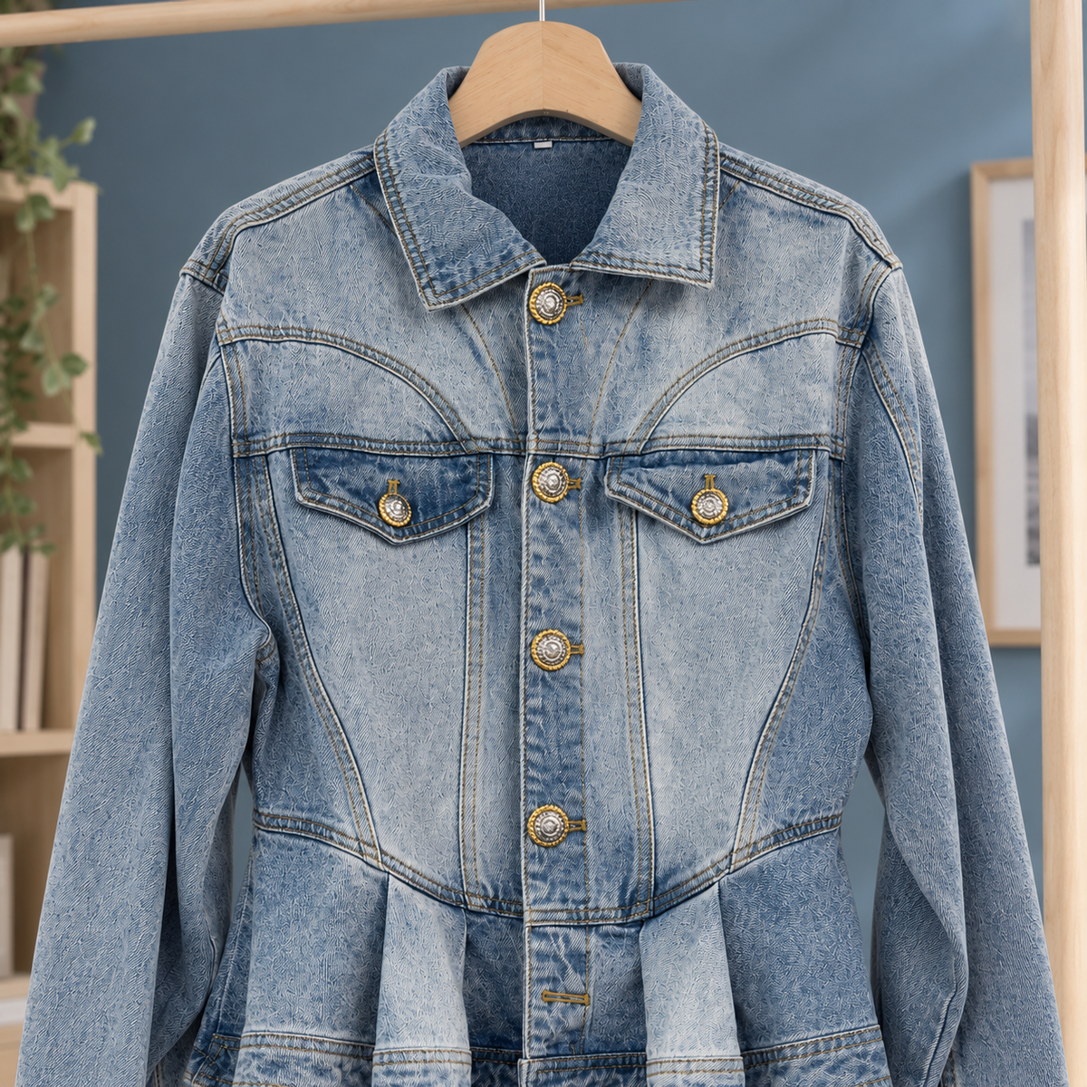 Lorelai-Belle Peplum Denim Jacket