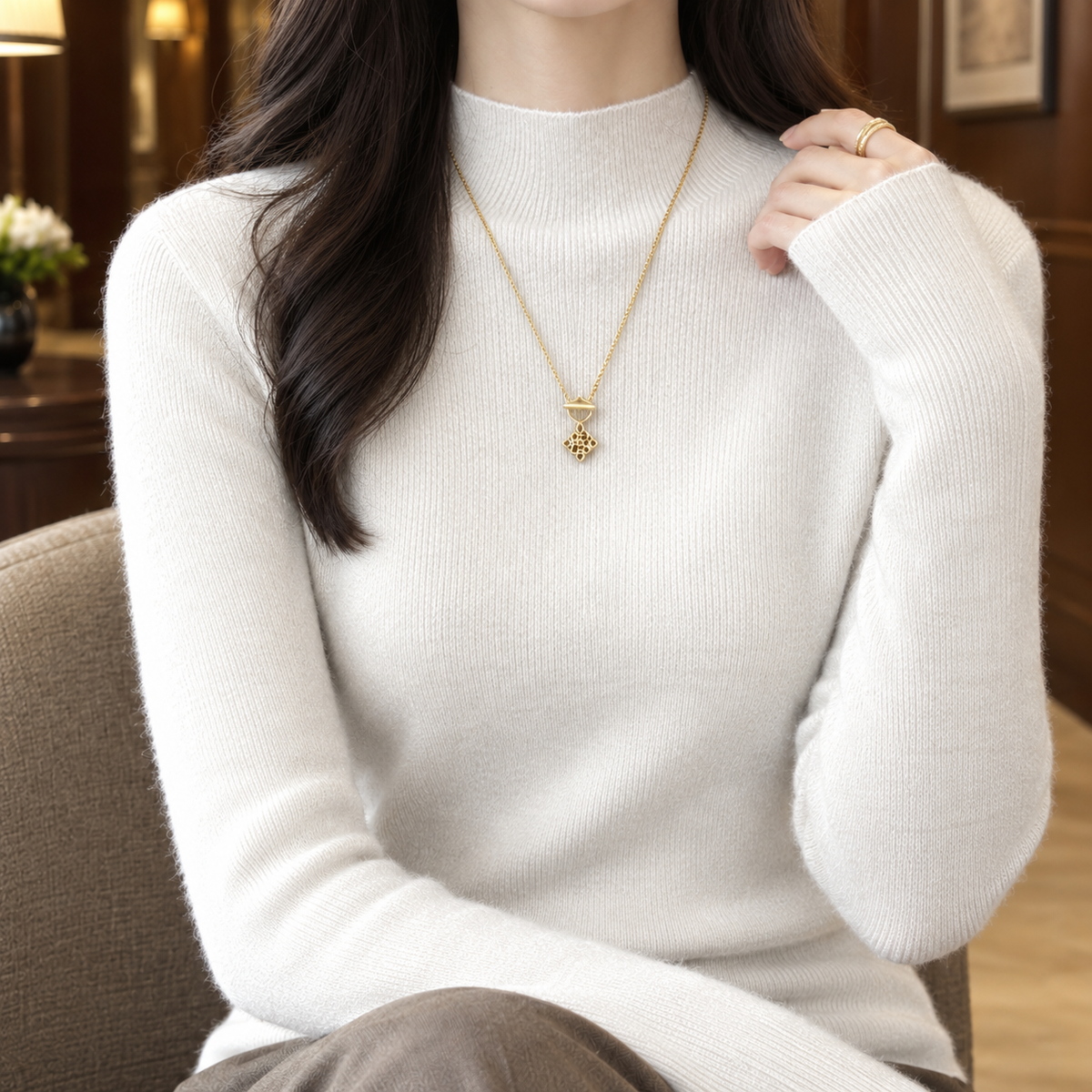 Brigitte-Marie Cashmere-Feel Sweater
