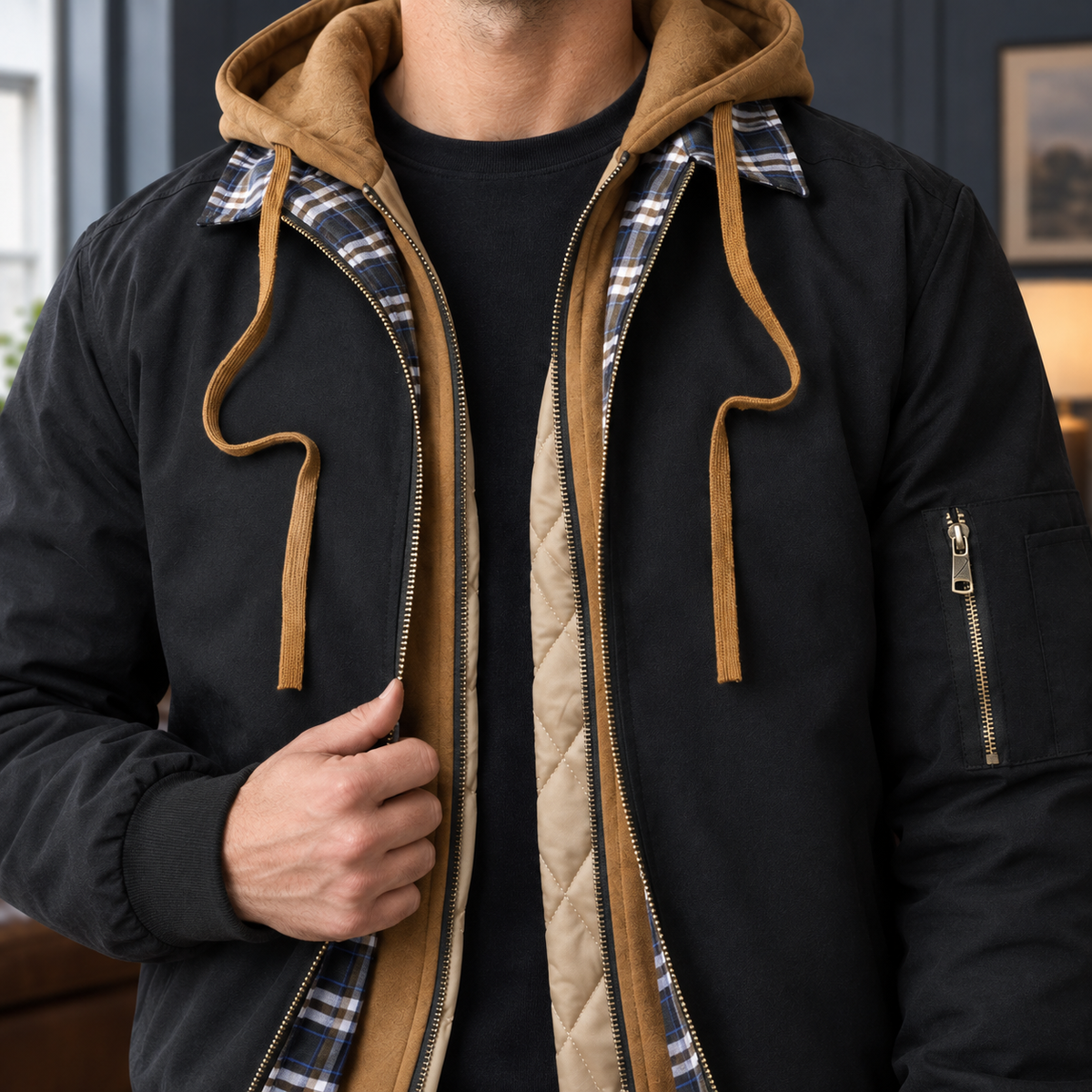 Liam Layered Bomber Jacket