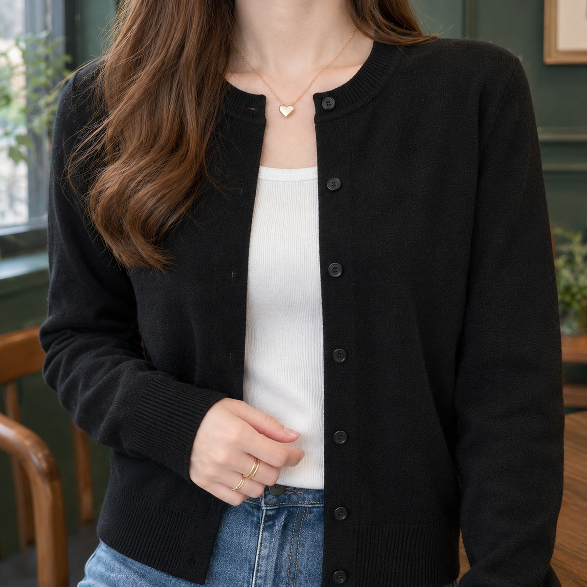 Perla-Rae Fine Knit Cardigan