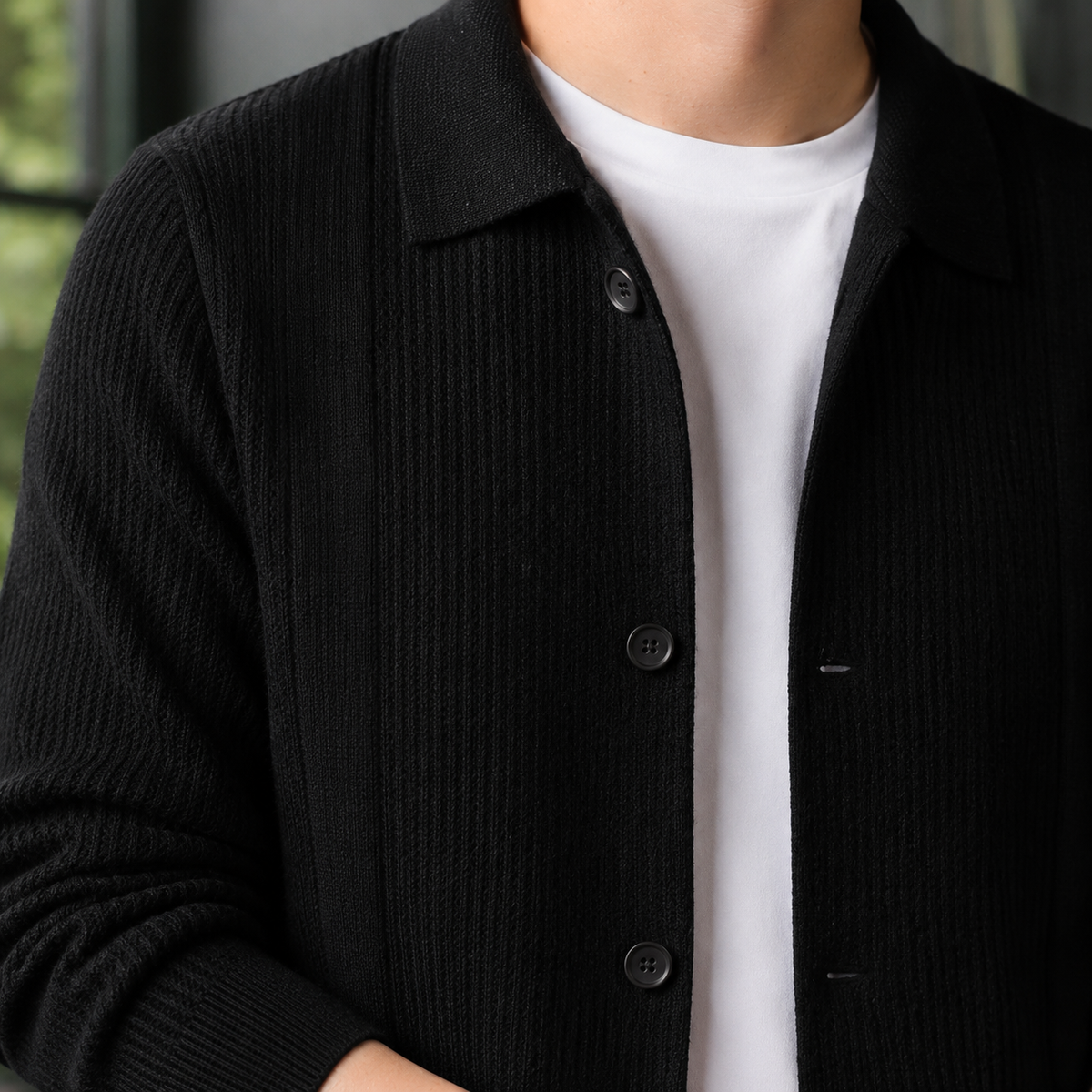 Maximilian Textured Cardigan