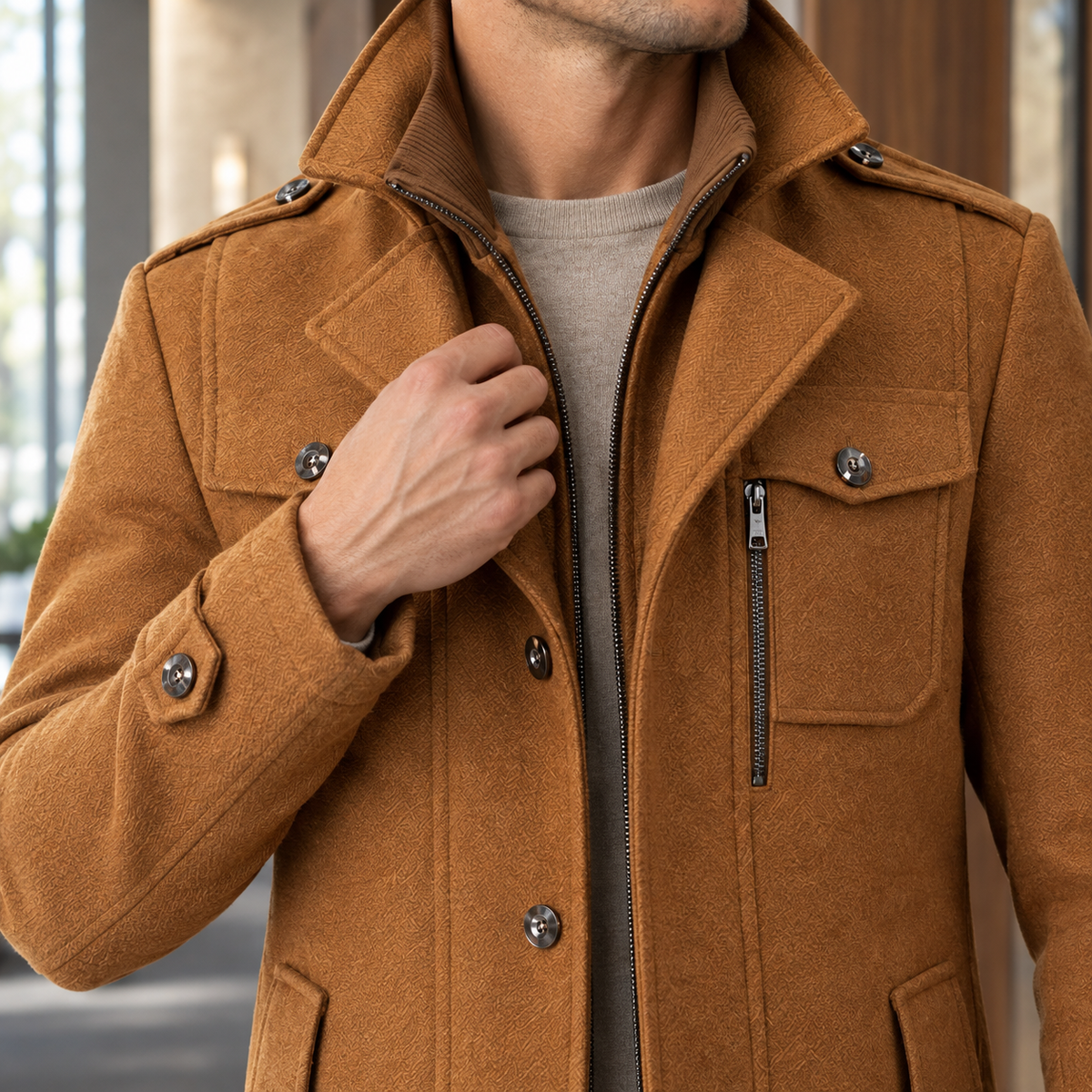 Benjamin Double Collar Coat