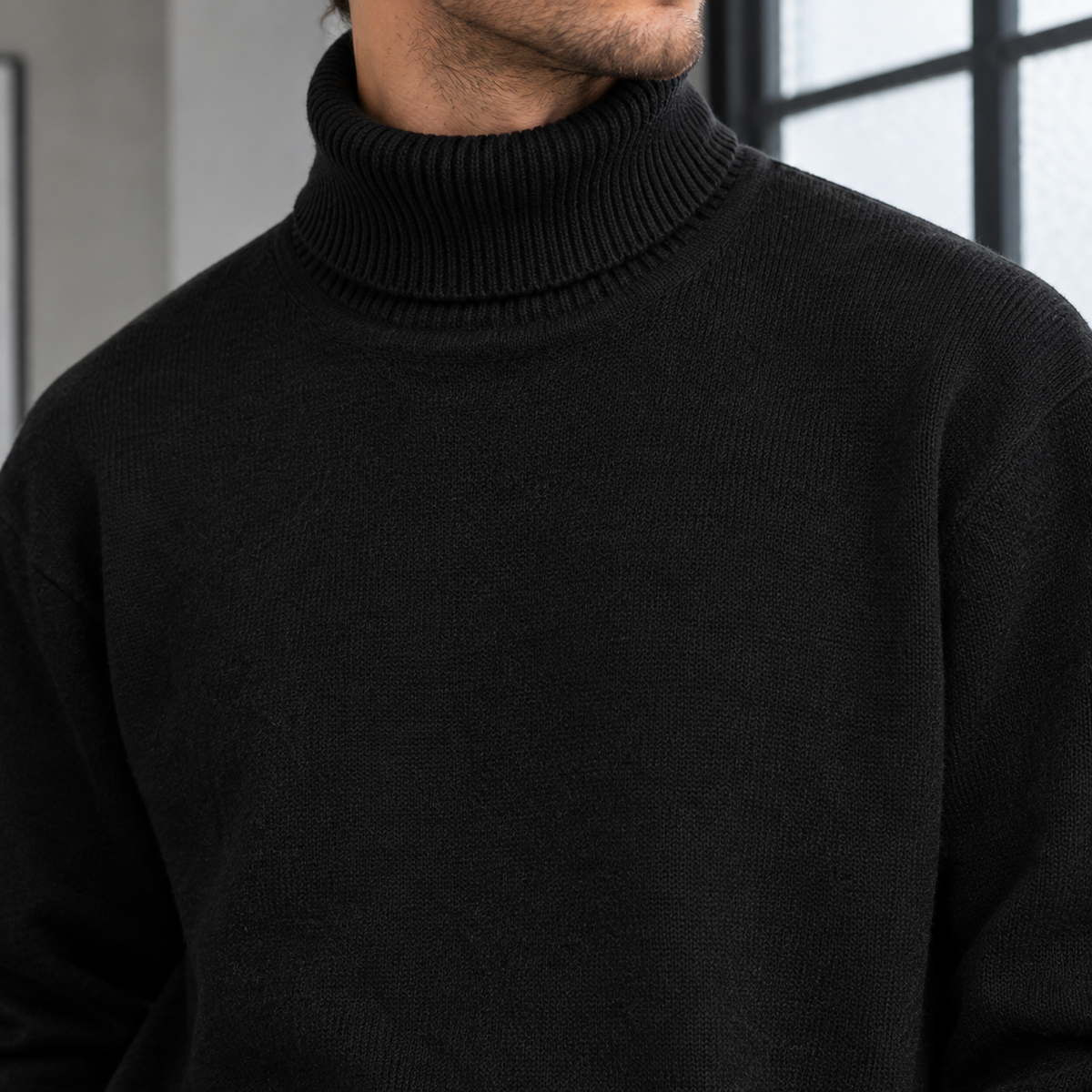 Zane-Miles Ribbed Turtleneck Sweater