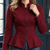 Luna-Sage Peplum Jacket