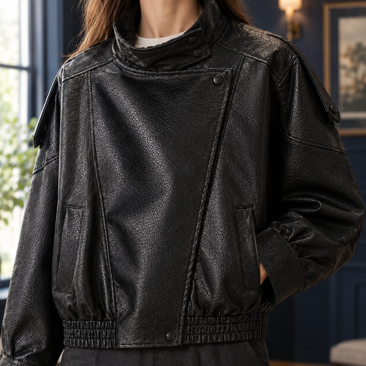 Eugenie-Elise Moto Jacket