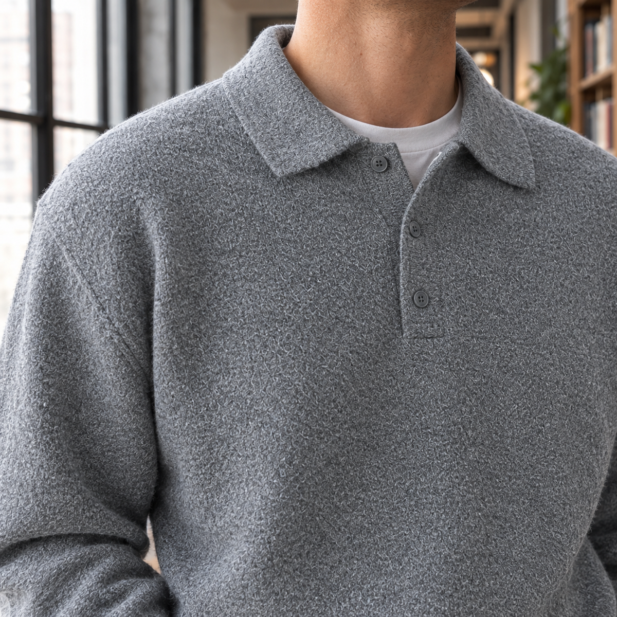 Alderic Chenille Polo Sweater