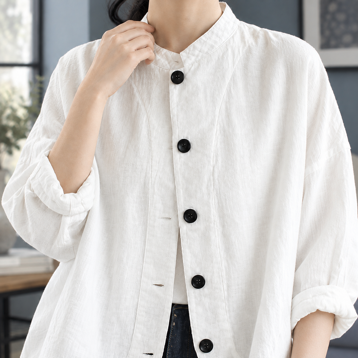 Stella-Marie Stand Collar Jacket