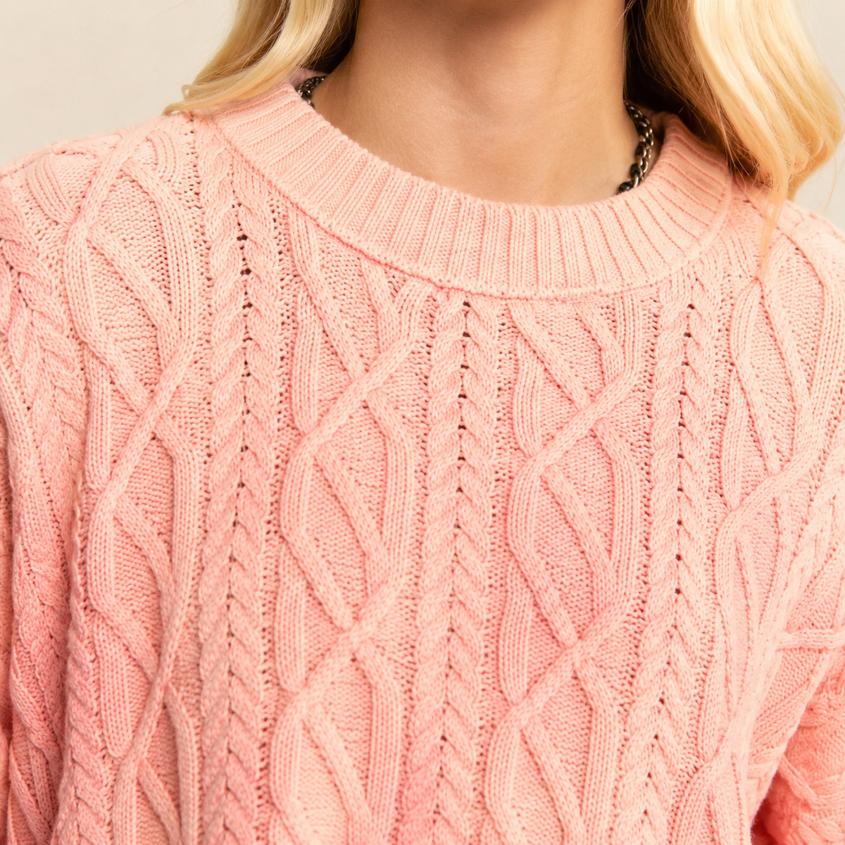 Hector-Grant Cable Knit Top
