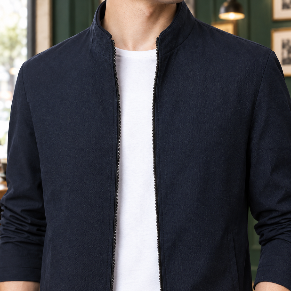 Armand-Miles Stand Collar Jacket