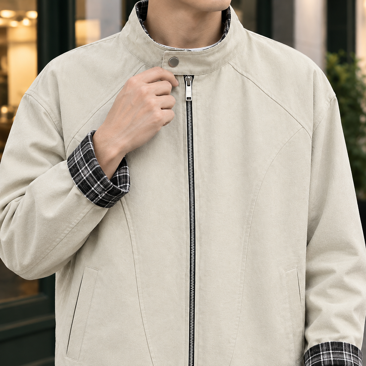 Samson-Rhys Stand Collar Jacket
