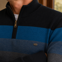 Montgomery-Grey Half-Zip Sweater