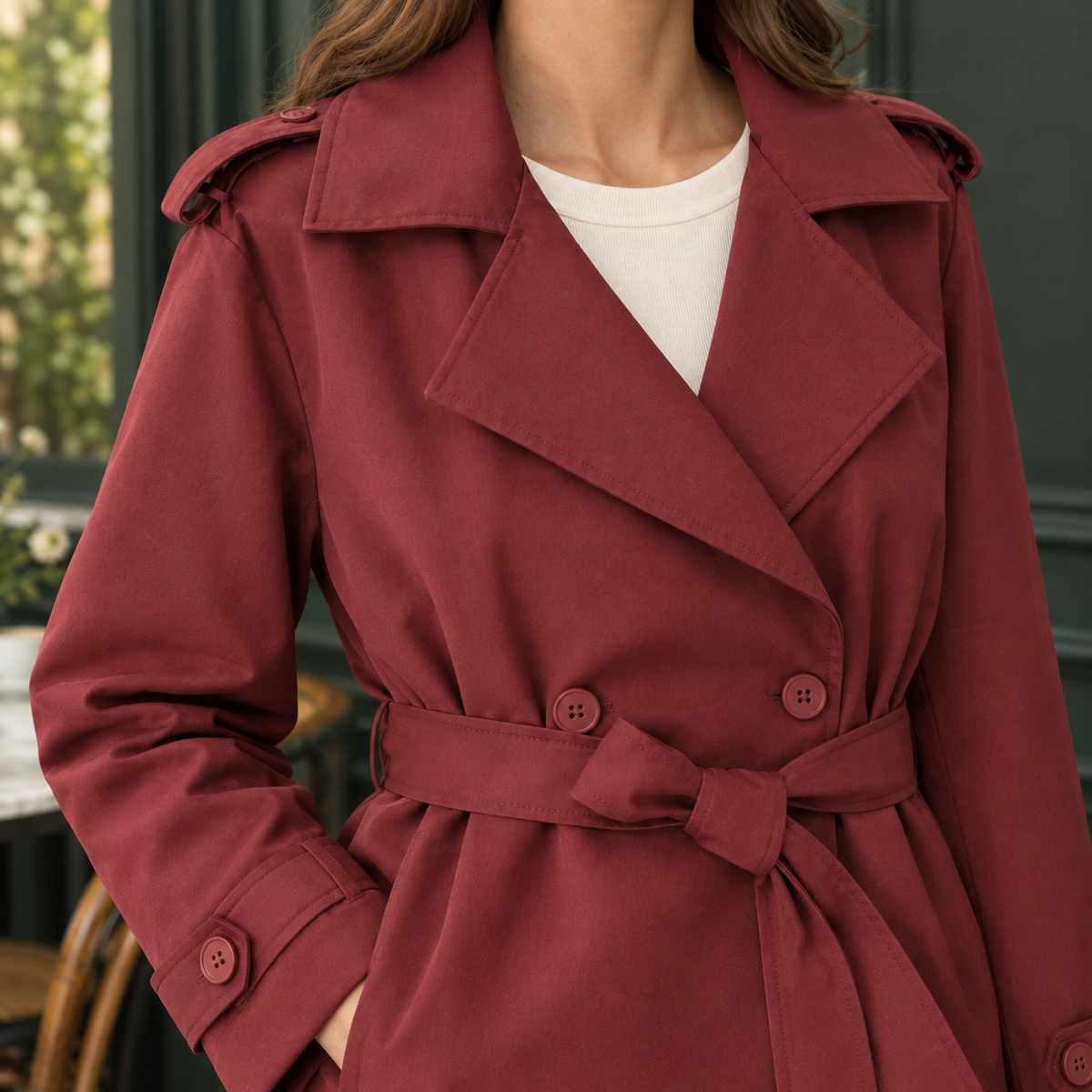 Geraldine-Faye Belted Trench Jacket