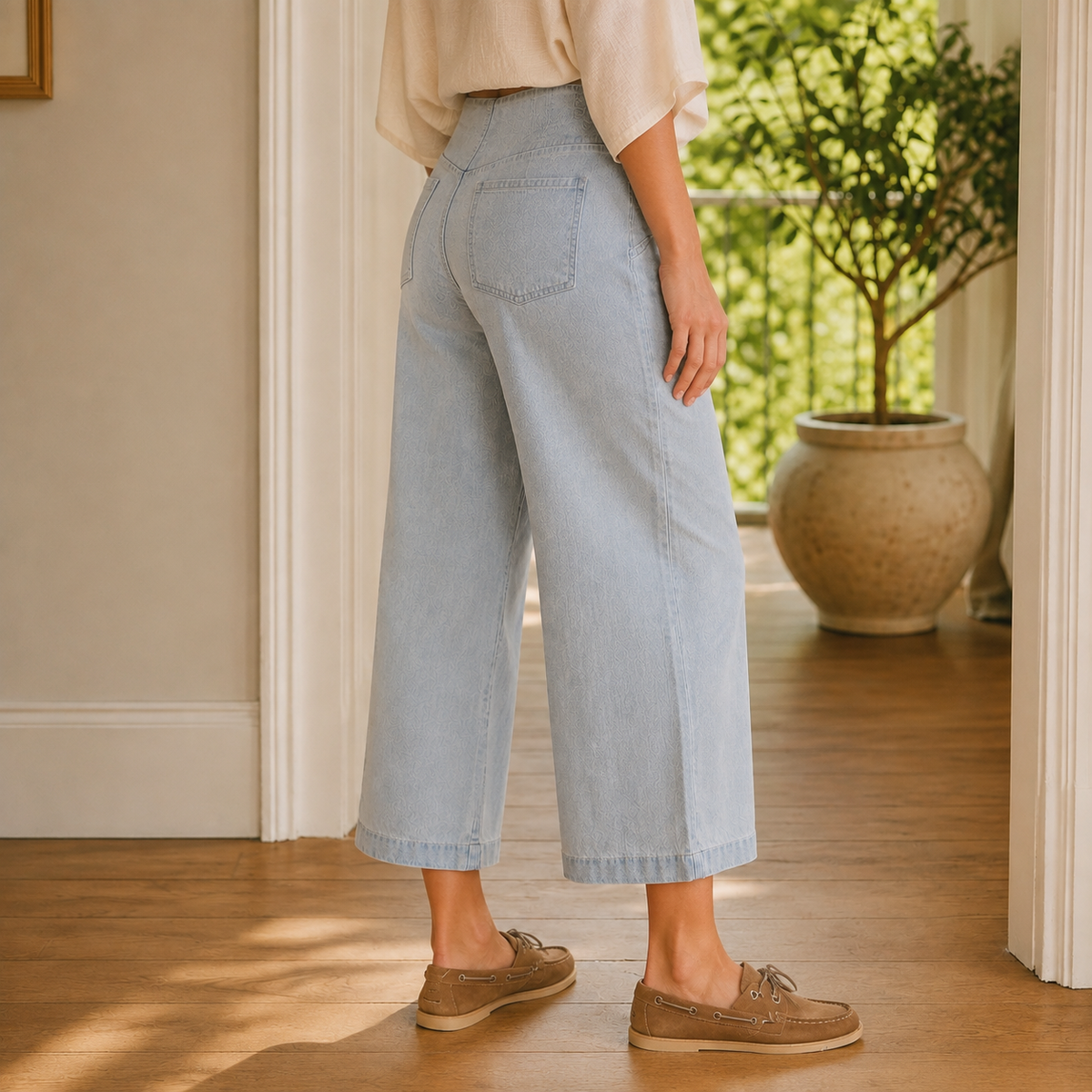 Meredith-Elise Curved Seam Pants