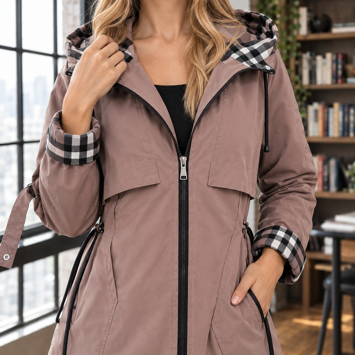 Juliet-June Check Trim Jacket