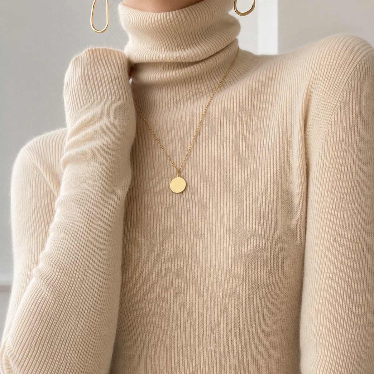 Genevieve-Rose Cashmere-Feel Sweater